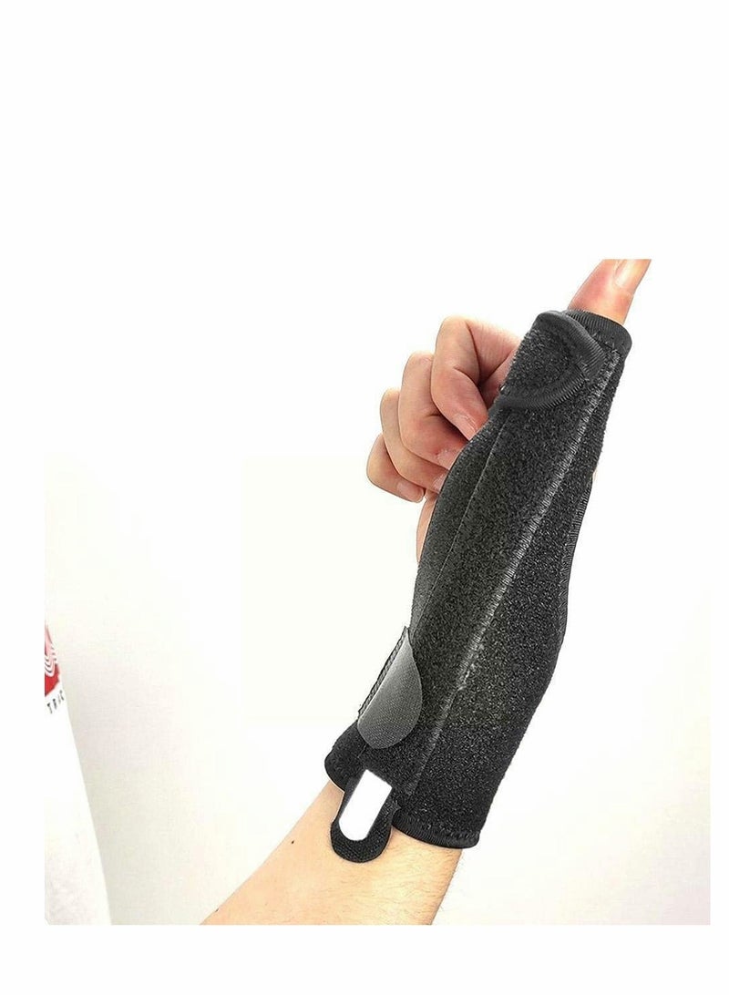 SOLARAE Sports Thumb Brace Protector, Fits Men and Women Left and Right Hand, Splint Support Wrap, Wrist Stabilizer for Carpal Tunnel, Sprains, and Trigger Pain Relief (Black, 1 Pair) - Image 3