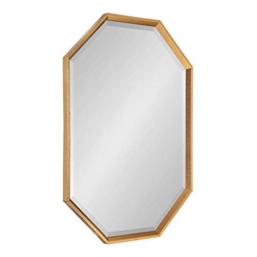 Kate and Laurel Calter Large Elongated Octagon Frame Wall Mirror 255 x 375 Gold