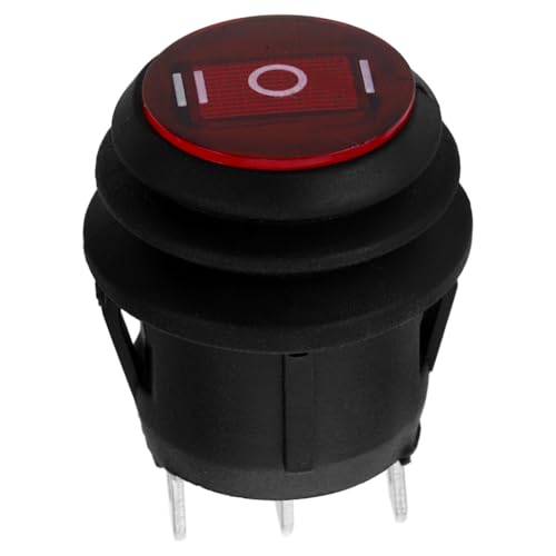 WINOMO 3 Pin Round Rocker Toggle ON/Off Waterproof 6A/250V SPDT Switch Button for Truck Camper - Image 1