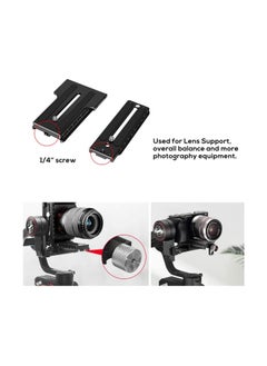 KASTWAVE Aluminum L Bracket Vertical Horizontal Switching Quick Release Plate for DJI Ronin RS2 RSC2 for Zhiyun Weebill-S Gimbal Stabilizer Tripod Monopod and SLRs  - Image 5