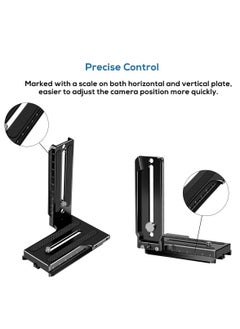KASTWAVE Aluminum L Bracket Vertical Horizontal Switching Quick Release Plate for DJI Ronin RS2 RSC2 for Zhiyun Weebill-S Gimbal Stabilizer Tripod Monopod and SLRs  - Image 4