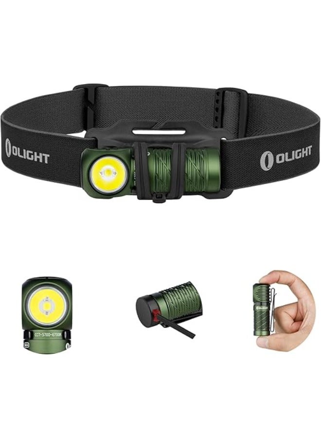 OLIGHT Perun 2 mini Headlamp, Ultralight Headlamp Red Light, Red & White Light, EDC Headflashlight with Comfortable Wide Headband，IPX8 Waterproof, LED Work Light for Emergency, Camping,Hiking - Image 1