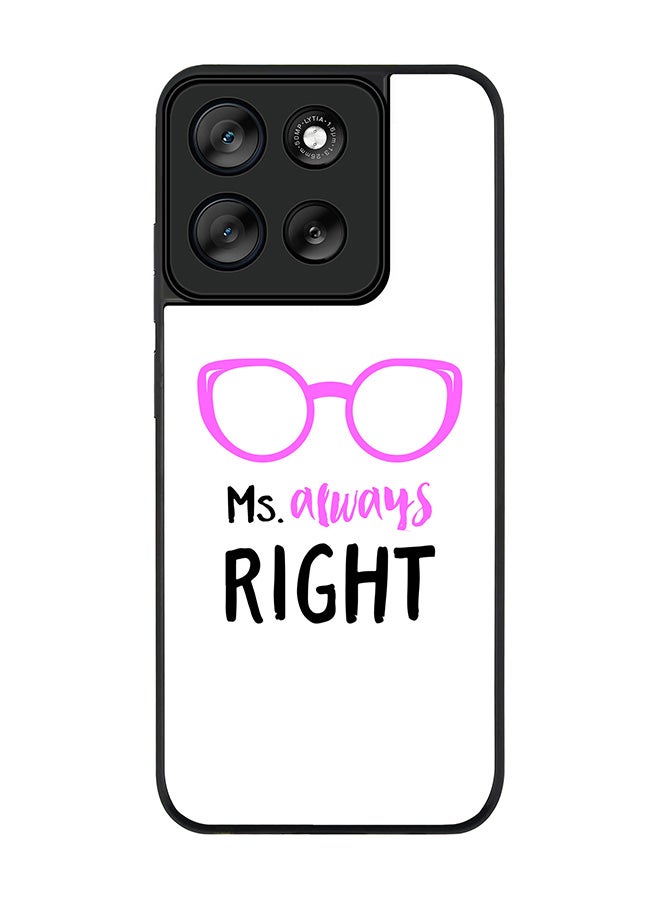 Stylizedd For Motorola Moto G56 Case,Slim fit Camera Protection, Shockproof Thin Phone cover  - Ms. Always Right - Image 1