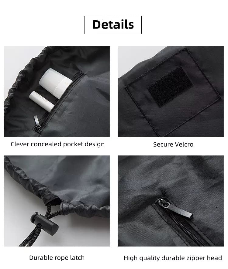 Nirvik Women’s Waterproof Portable Cosmetic Bag | Multifunction 2-in-1 Travel Makeup Organizer with Drawstrings, Medium 6 cm, Convenient Lazy Toiletry Storage (Grey Rose) - Image 3