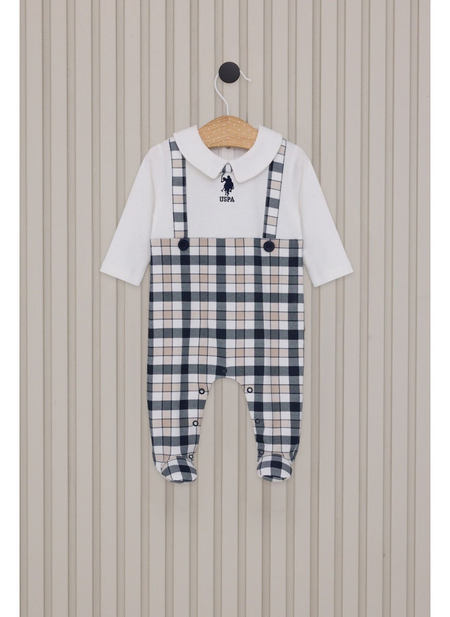 U.S. Polo Assn. - Baby Boy Jumpsuit USB2058 Cream - Image 1