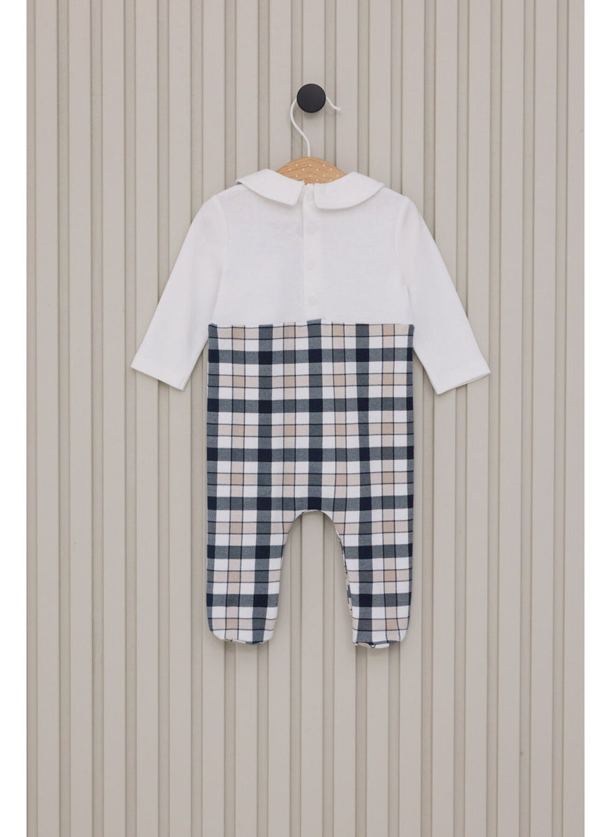 U.S. Polo Assn. - Baby Boy Jumpsuit USB2058 Cream - Image 1