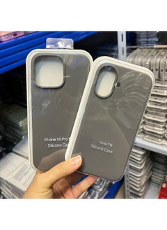 For Iphone16 Liquid Silicone Phone Case For Iphone 16Pro Max/16Pro Full Covering Drop-Resistant Protective Case-Color:Clay Color [with Logo]-Applicable Model:For Iphone16plus [sealed Packaging]
