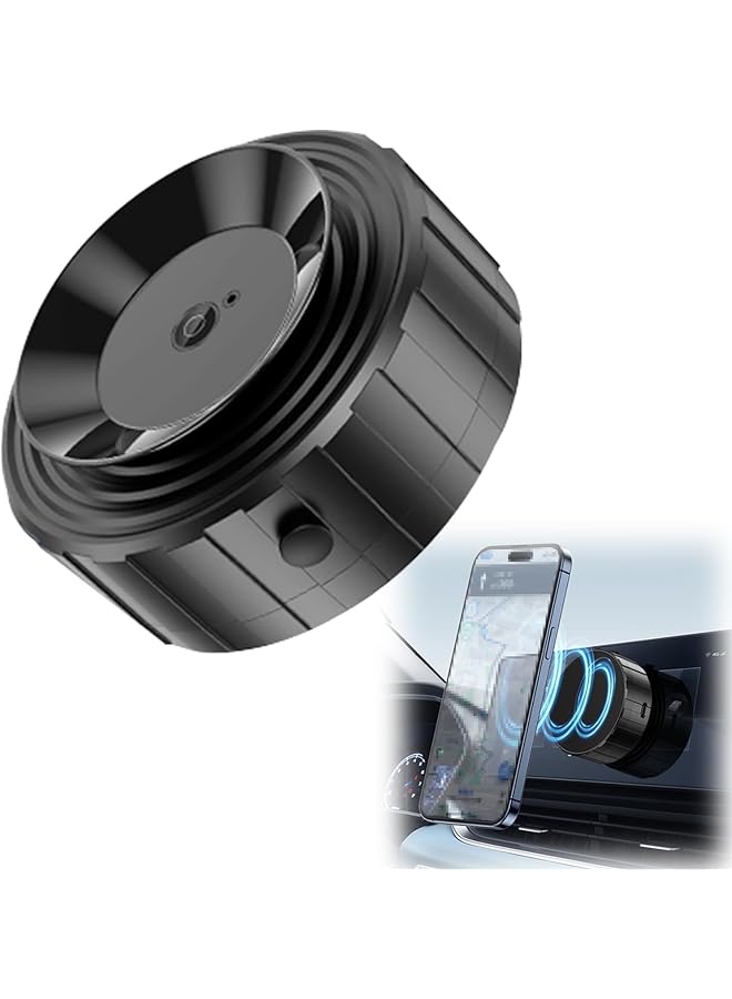 KASTWAVE Magnetic Car Phone Holder Mount, Suction Cup For Car/Mirror/Gym/Kitchen Smooth Surface, Compatible With Iphone & Android (Black) - Image 1