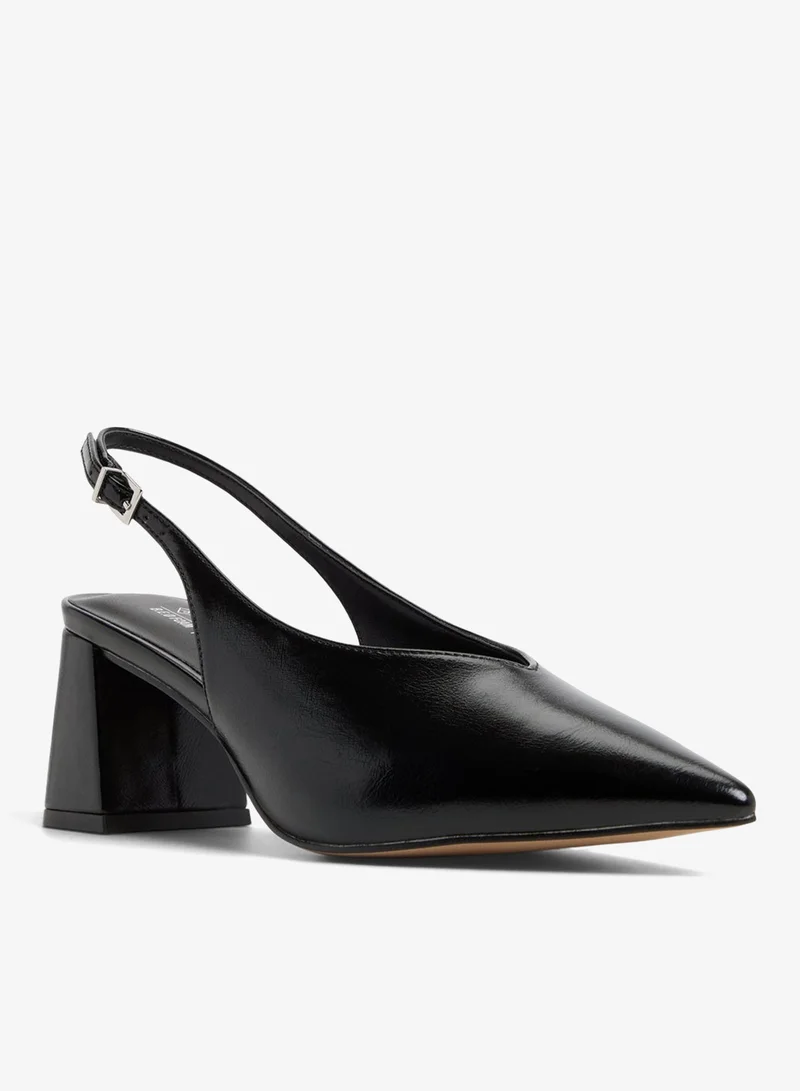 CALL IT SPRING  Marianaa Black Sling Back Heels for Women | Best Price UAE