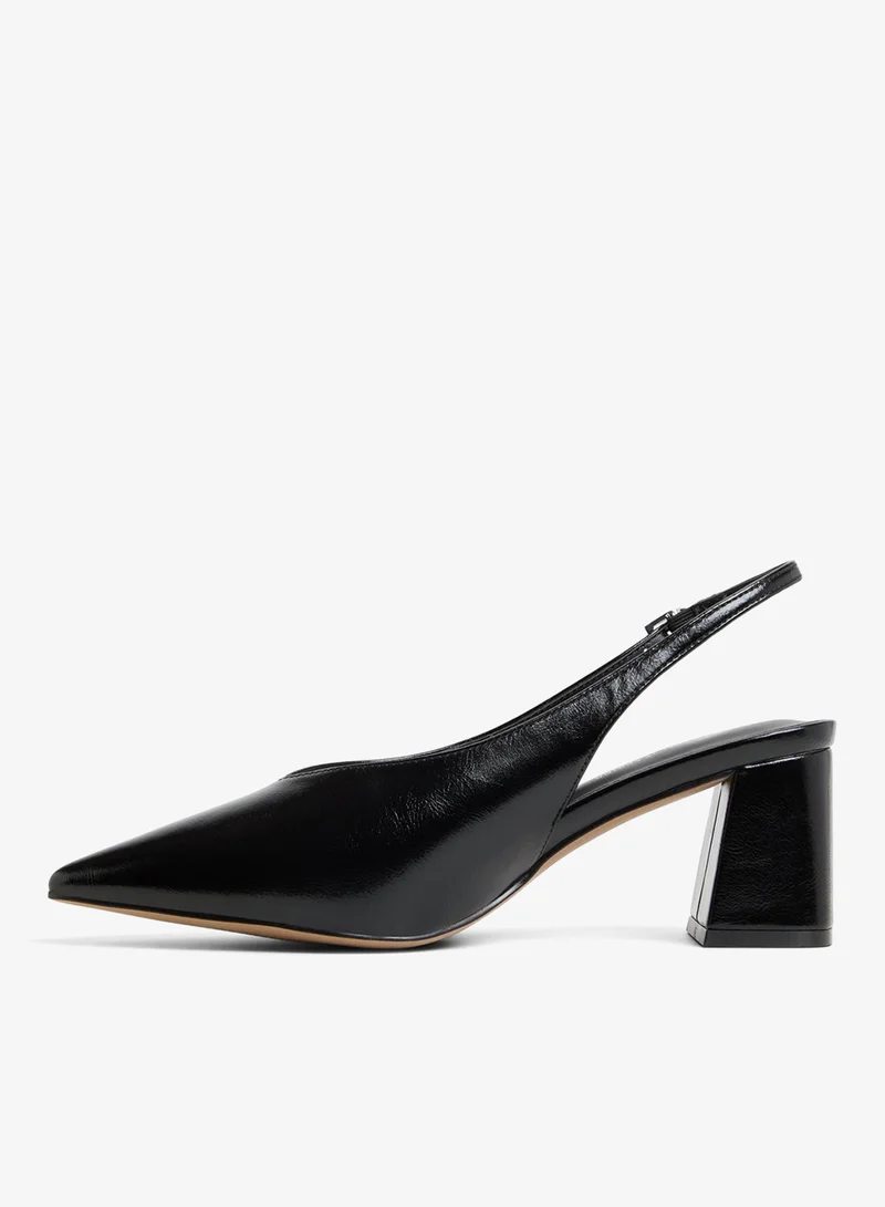 CALL IT SPRING  Marianaa Black Sling Back Heels for Women | Best Price UAE