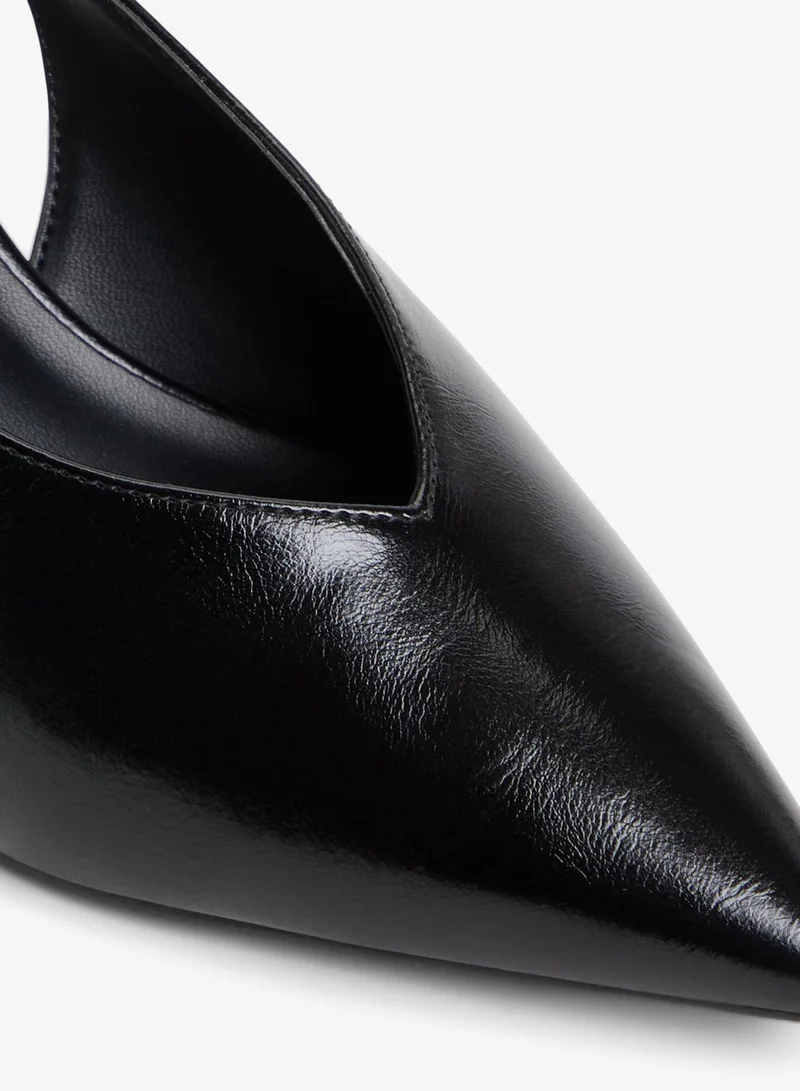 CALL IT SPRING  Marianaa Black Sling Back Heels for Women | Best Price UAE