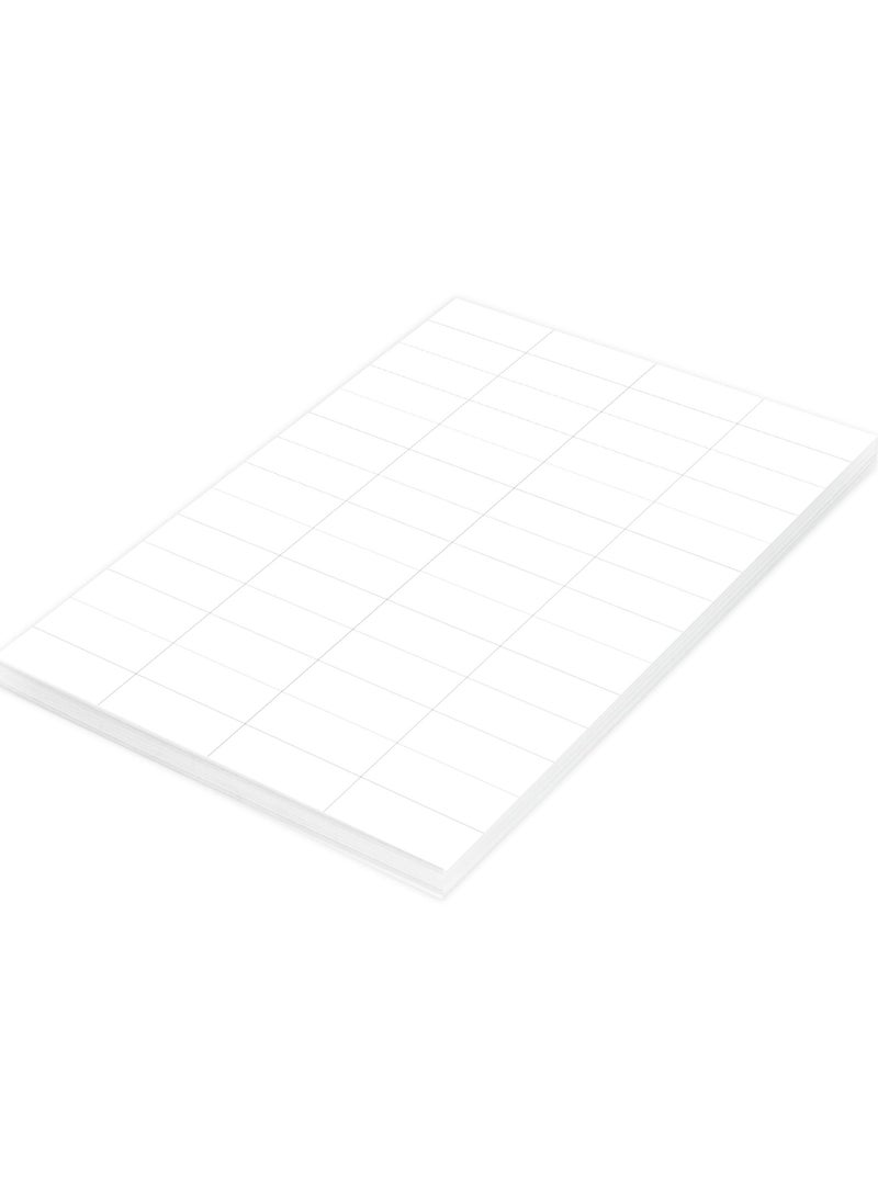 FIS Multipurpose Laser Labels, Colour White, Size 52.5X21.2MM (56 Stickers x 100 Sheet)  5600 Labels, Size : A4 (21X29.7 CM) , Pack of 100 Sheets -FSLA56-100 - Image 2