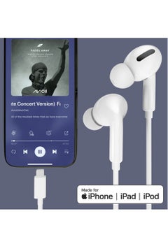 Apple Earbuds iPhone Headphones, Earphones with Lightning Wired Noise Isolating [Apple MFi Certified] Built-in Microphone & Volume Control Compatible with iPhone 12/11/XR/XS/X/7/7 Plus/8/8Plus