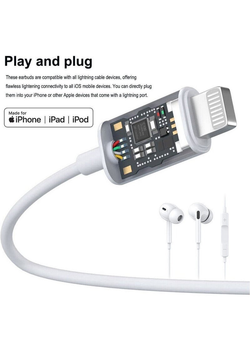 ELTRAZONE - Apple Earbuds iPhone Headphones, Earphones with Lightning Wired Noise Isolating [Apple MFi Certified] Built-in Microphone & Volume Control Compatible with iPhone 12/11/XR/XS/X/7/7 Plus/8/8Plus - Image 1