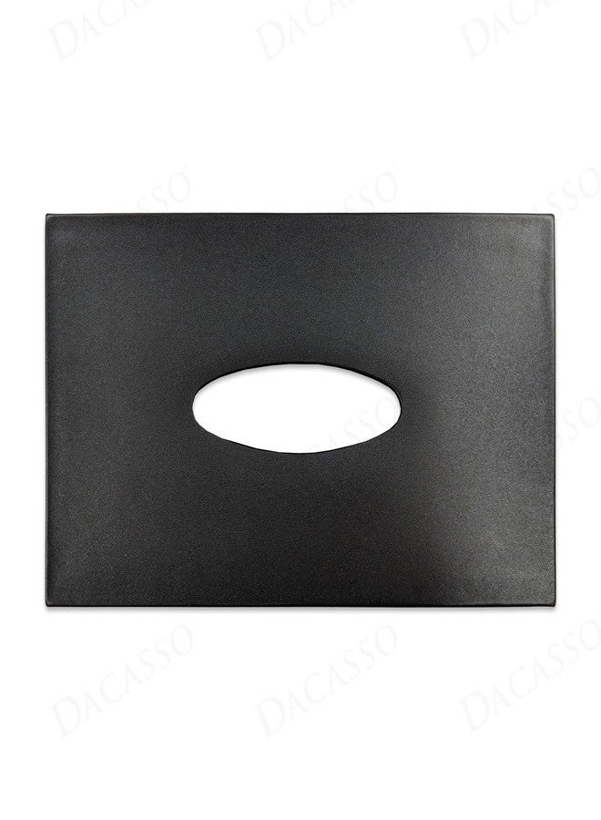 داكاسو غطاء علبة مناديل مستطيل الشكل من الجلد الصناعي الأسود من داكاسو - لحماية سطح المكتب، أو سطح الطاولة، أو المطبخ، أو المكتب، أو طاولة غرفة الاجتماعات التنفيذية - Image 5