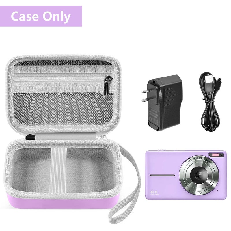 Leayjeen Digital Camera Case Compatible with CAMKORY/KODAK PIXPRO FZ45/FZ55/Canon PowerShot ELPH 180/ Sony DSCW800/ FHD 1080P 44MP Point Digital Camera,Compact Digital Camera-Purple(Case Only) - Image 2