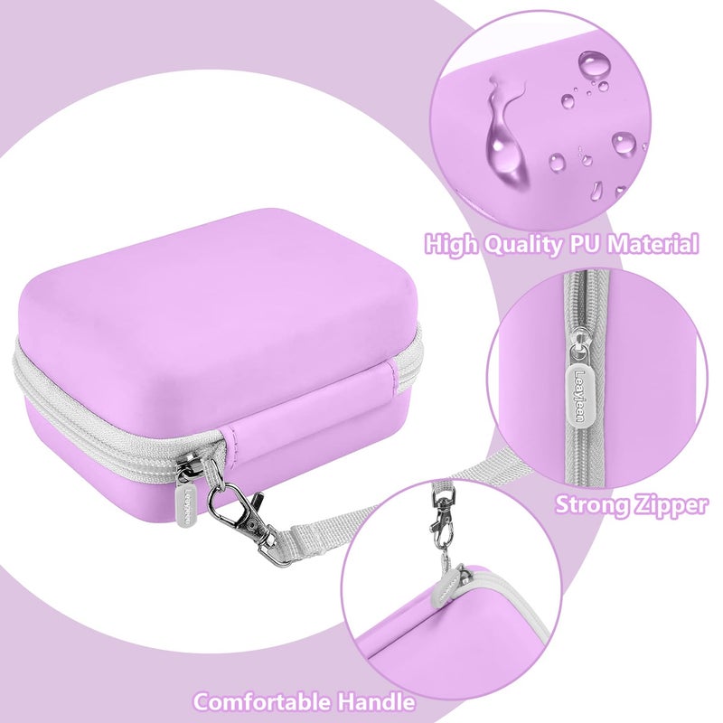 Leayjeen Digital Camera Case Compatible with CAMKORY/KODAK PIXPRO FZ45/FZ55/Canon PowerShot ELPH 180/ Sony DSCW800/ FHD 1080P 44MP Point Digital Camera,Compact Digital Camera-Purple(Case Only) - Image 3