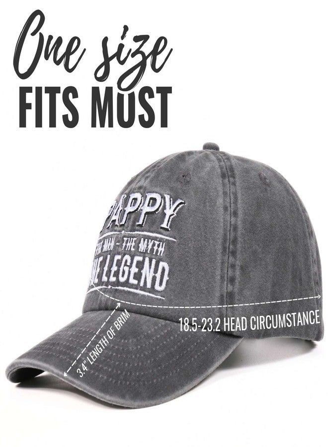 INNObeta Pappy Gifts Embroidered Cap, Funny Grandpa Gifts for Men, Adjustable Hat Gifts Accessory for Birthday & Christmas Grey - Image 4