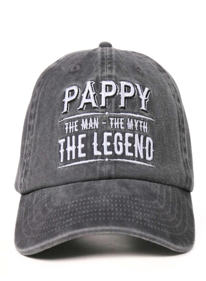INNObeta Pappy Gifts Embroidered Cap, Funny Grandpa Gifts for Men, Adjustable Hat Gifts Accessory for Birthday & Christmas Grey - Image 1