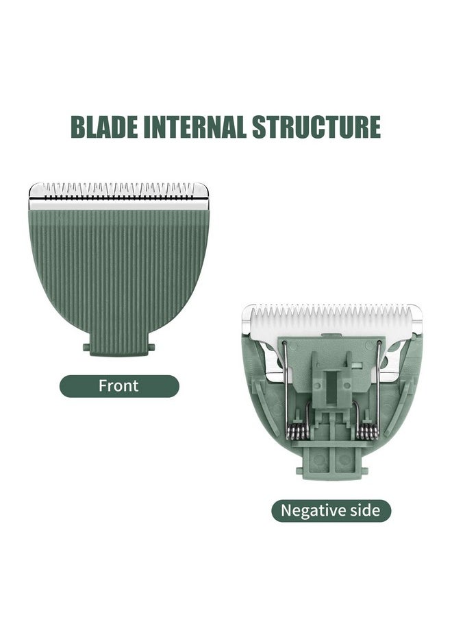 Wusuker - Green Replacement Blades for Meridian Trimmer, Hygienic Ceramic Replacement Blades Compatible with Meridian Body Trimmer (Onyx & Sage), 2 Pack - Image 1