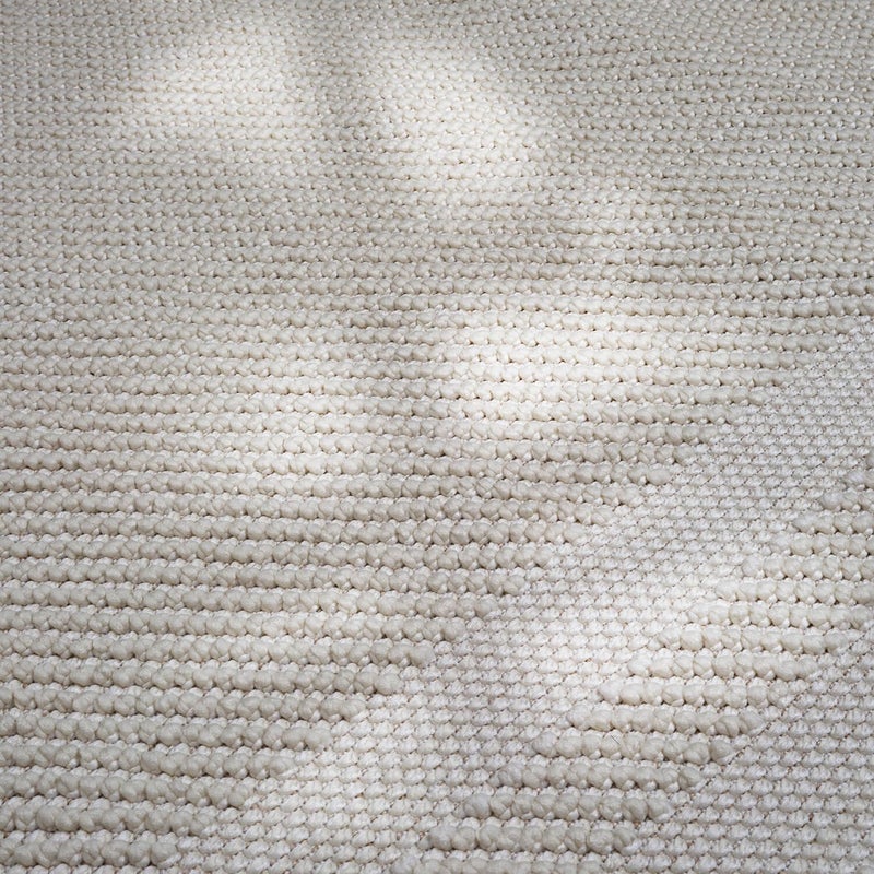 CAMILSON Micro Loop Rug 5x7 Modern Luxury Bordered Area Rugs Soft High and Low Pile Stain Resistant Easy-Cleaning Non-Shedding for Living Room Office Indoor Carpet (5 x 7 / White) - Image 3