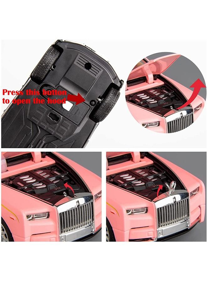 أميرتير رولز رويس فانتوم لعبة سيارة معدنية بتفاصيل واقعية تصميم فريد متين أسود - Image 2