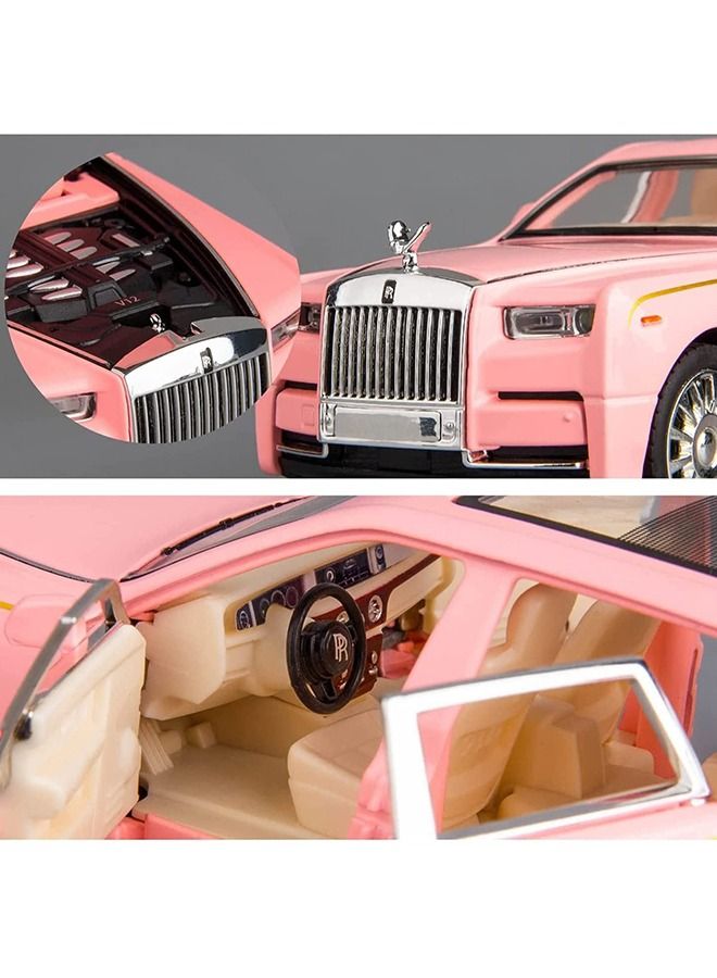 أميرتير رولز رويس فانتوم لعبة سيارة معدنية بتفاصيل واقعية تصميم فريد متين أسود - Image 3