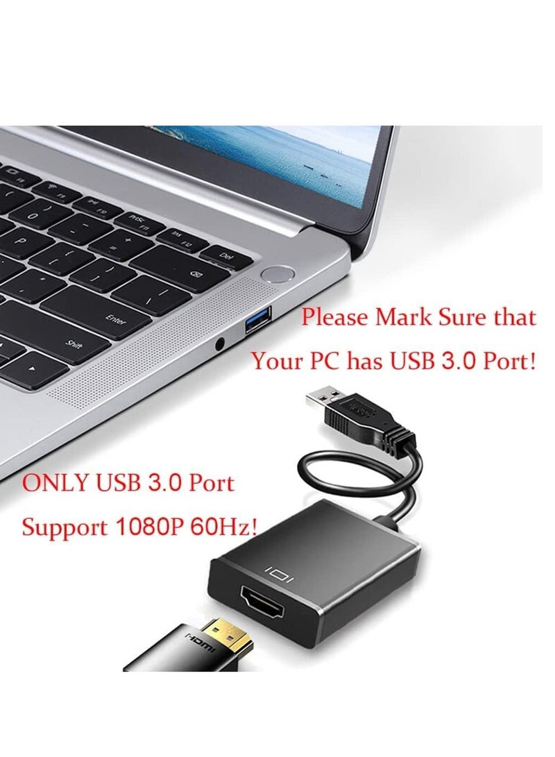 ELTRAZONE USB to HDMI Adapter,Warmstor USB 3.0 to HDMI Adapter Cable Support 1080P for PC Laptop Desktop - Image 2