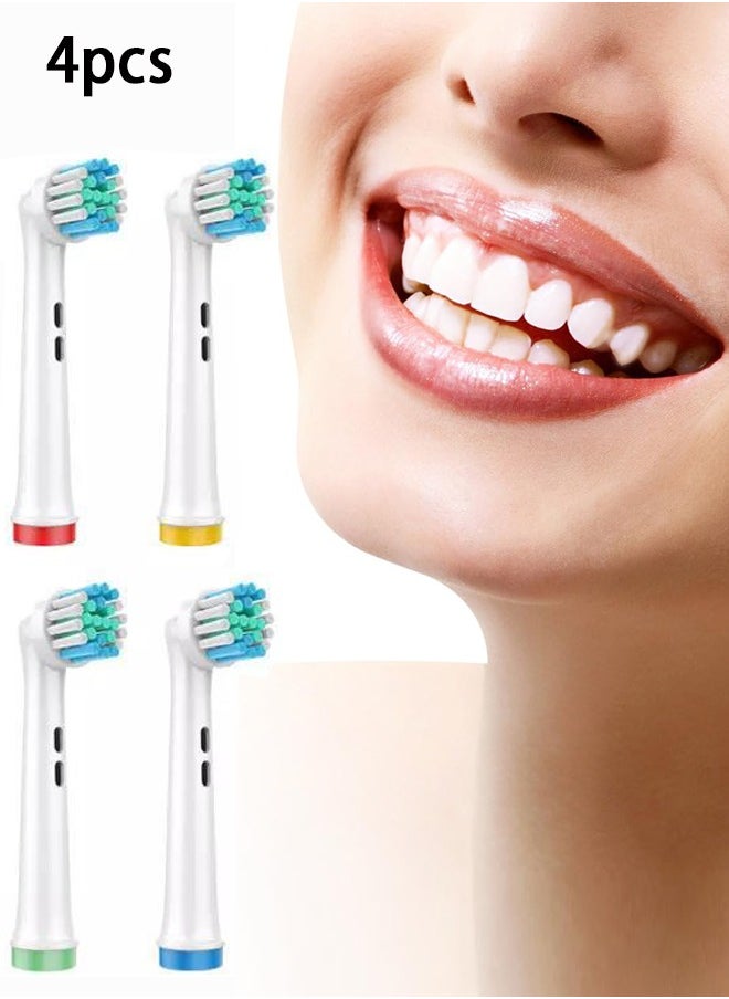 BONITO - 4-Piece Oral-B Electric Toothbrush Head, Replacement Brush Heads, Ultra Fine Hair Soft Type for Household Travel, Camping, Bathroom, School (Red+yellow+green+blue) - Image 1