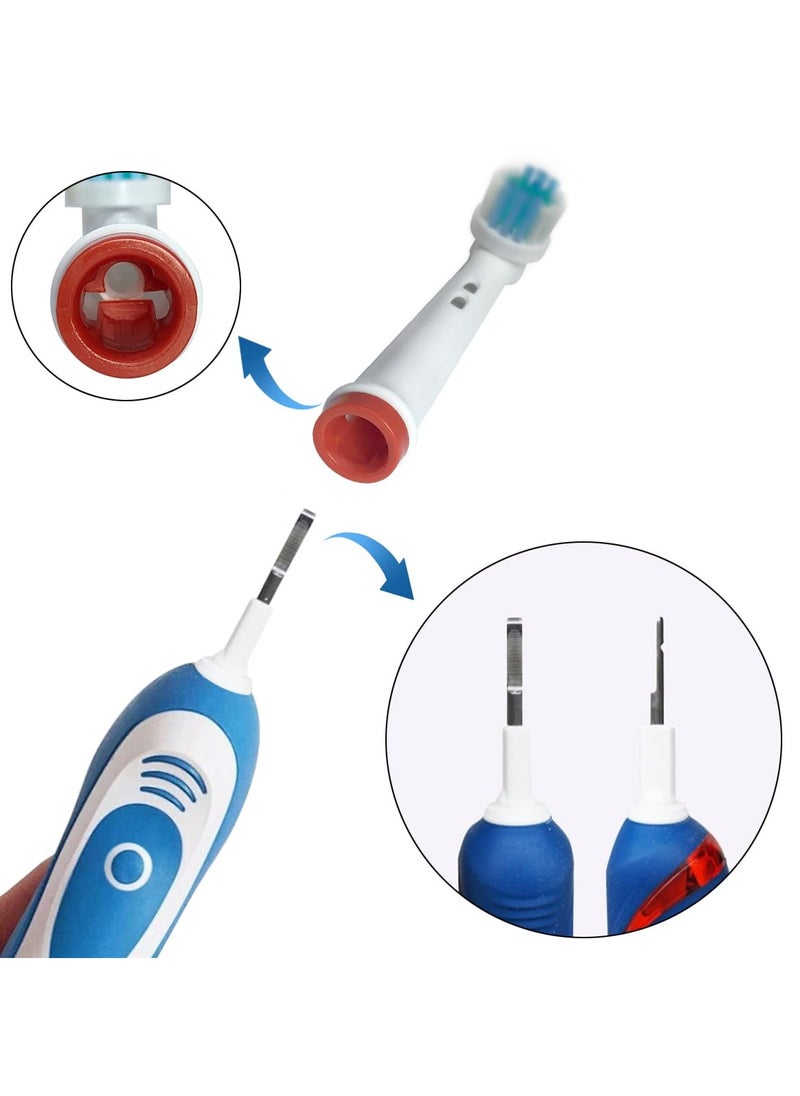 BONITO - 4-Piece Oral-B Electric Toothbrush Head, Replacement Brush Heads, Ultra Fine Hair Soft Type for Household Travel, Camping, Bathroom, School (Red+yellow+green+blue) - Image 1