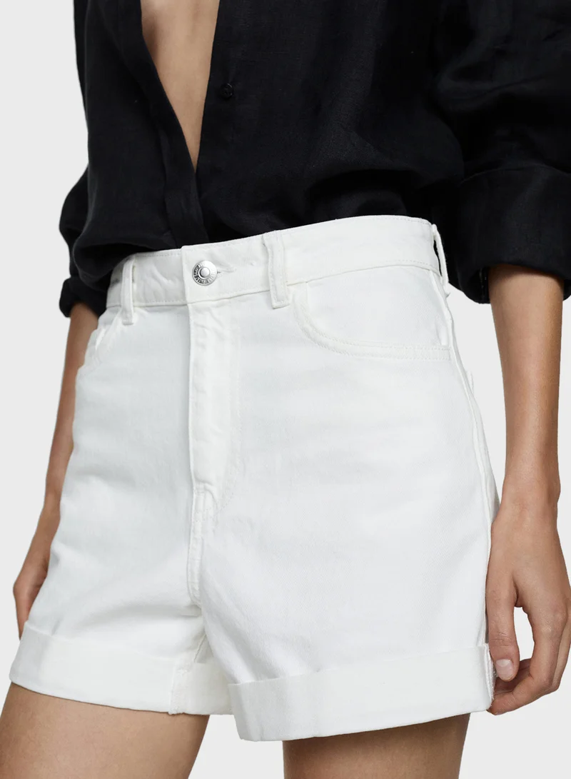 MANGO High Waist Shorts