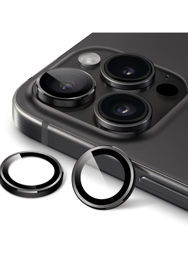 URBBKING Camera Lens Protector for iPhone 15 Pro and iPhone 15 Pro Max Black  - Image 1