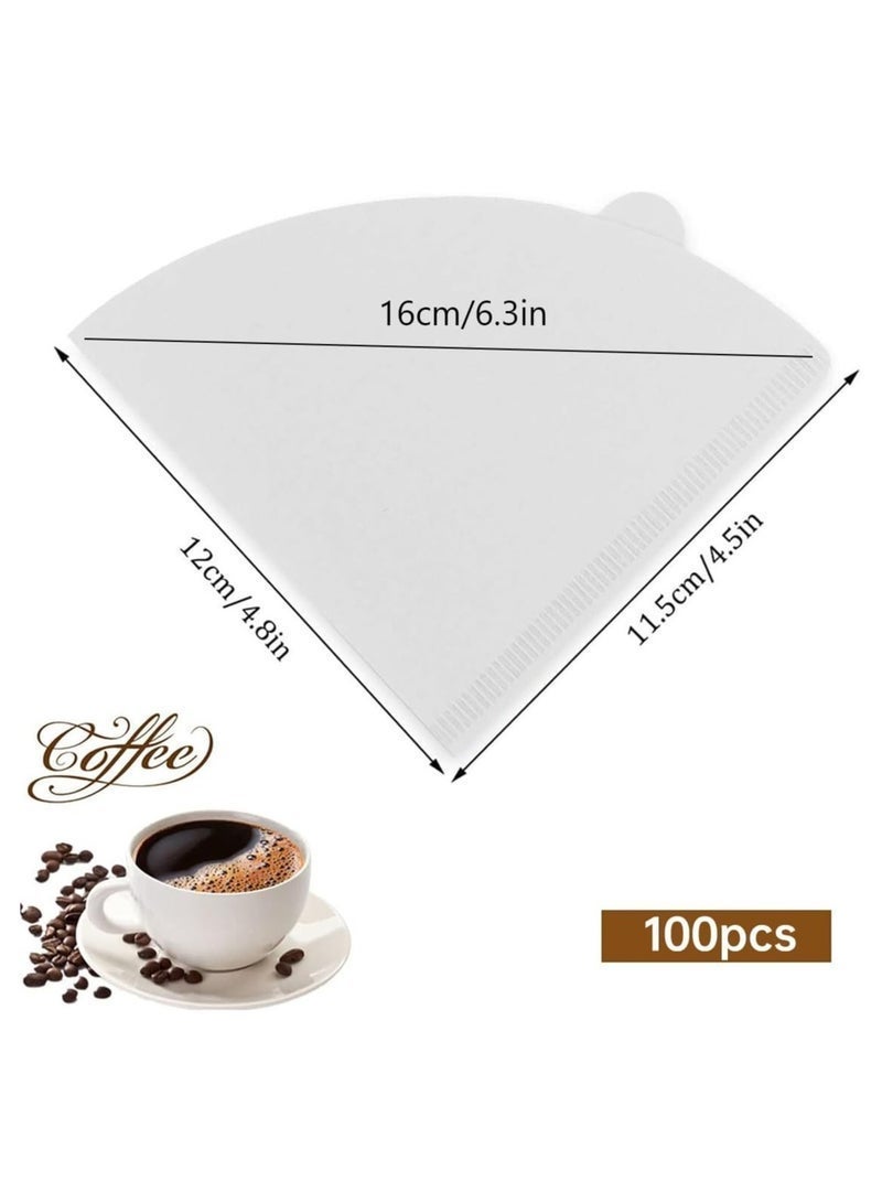 ورق ترشيح القهوة V60، مقاس 01 (100 قطعة)، فلاتر تقطير مخروطية، لب الخشب الطبيعي، كثافة عالية لمذاق نقي - Image 3
