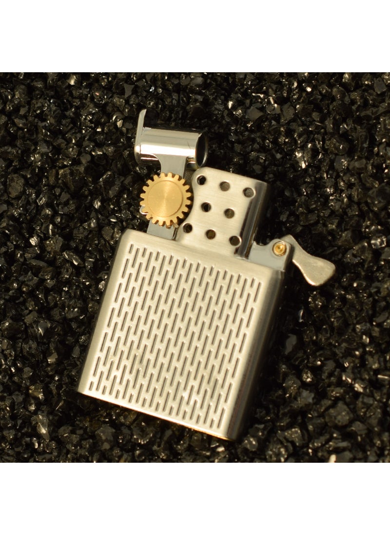 Generic Vintage ZP Zorro Flint Lighter Core White Steel 902 cover movement 515 White 