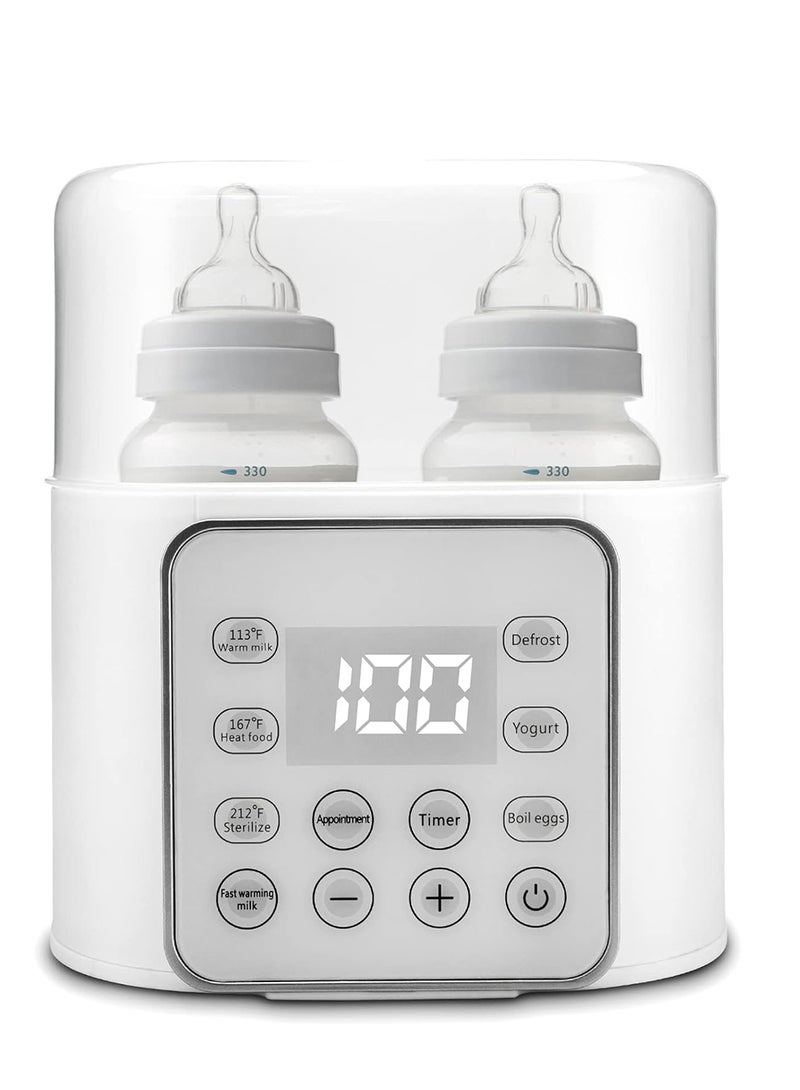 EzzySo Baby Bottle Sterilizer Electric Steam Bottle Sterilizer and Dryer Smart Baby Bottle Warmer 12H Timer Universal Fit for All Bottles - Image 1