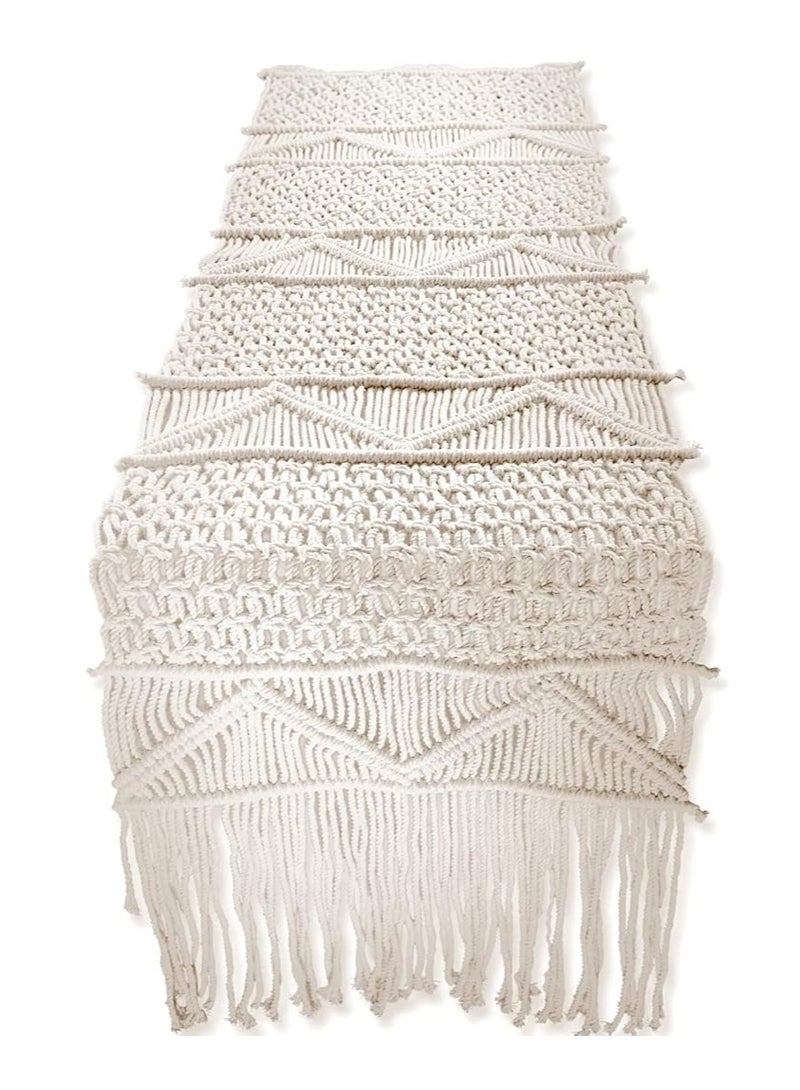 انتيكيانو مفرش طاولة طويل مكرمية - Image 1