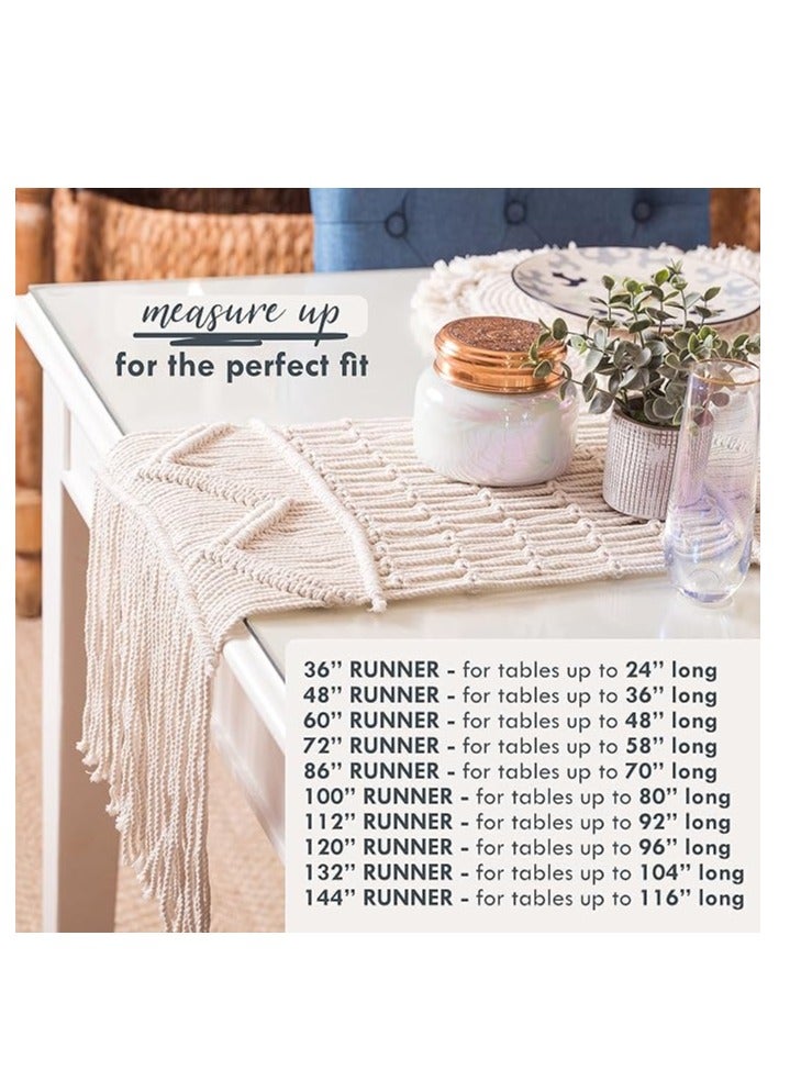 انتيكيانو مفرش طاولة طويل مكرمية - Image 2