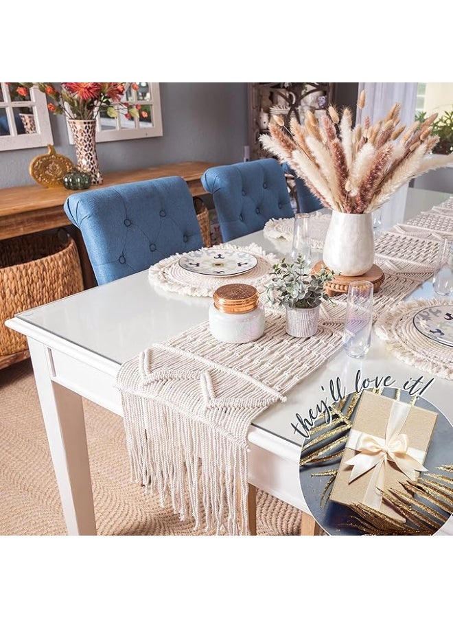 انتيكيانو مفرش طاولة طويل مكرمية - Image 3