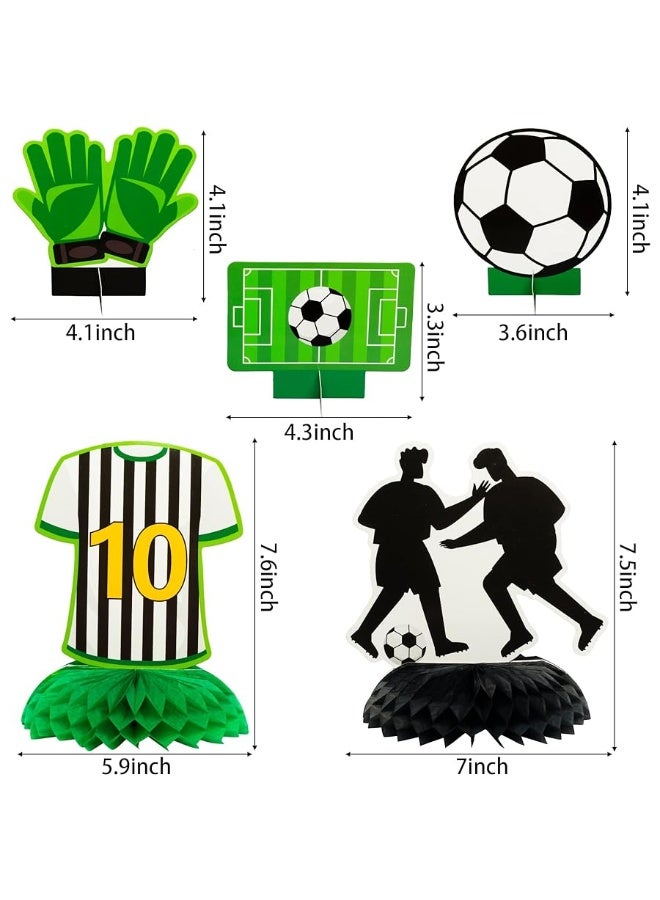ANGOLIO 12Pcs Soccer Ball Birthday Honeycomb Centerpiece Football Soccer Theme Topper Centerpieces Theme Party Table Topper Happy Birthday Decorations for Boys Kids Party Supplies - Image 3