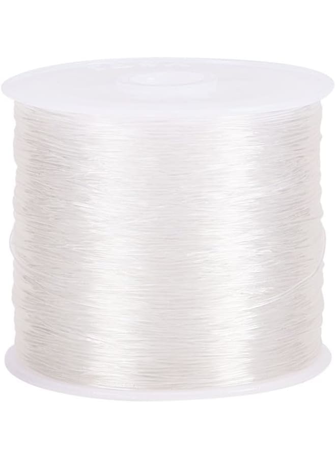100m 0.6mm Clear Elastic Thread Invisible Nylon Thread Jewelry String Wire Beading Cords String for Seed Beads Jewellery Bracelet Making Party Decor Ornament Hanging - Image 1