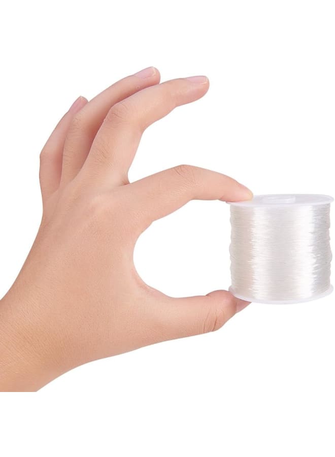 100m 0.6mm Clear Elastic Thread Invisible Nylon Thread Jewelry String Wire Beading Cords String for Seed Beads Jewellery Bracelet Making Party Decor Ornament Hanging - Image 4