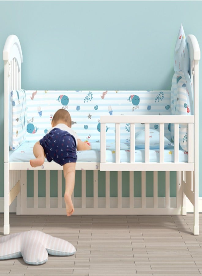 bellanina Multi Function Wooden Baby Crib with Adjustable Height, Swivel Wheels, and Rocking Feature - Image 2