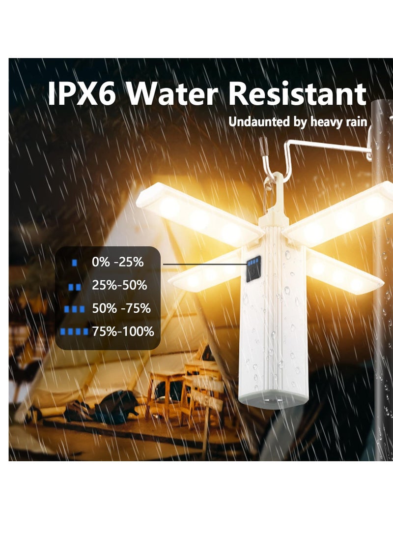 Foldable Camping Rechargeable Lantern, 2000mAh, 1000 LM Dimmable LED Flashlight, Waterproof IPX6, Essential Light for Hiking and Camping Essentials - Image 4