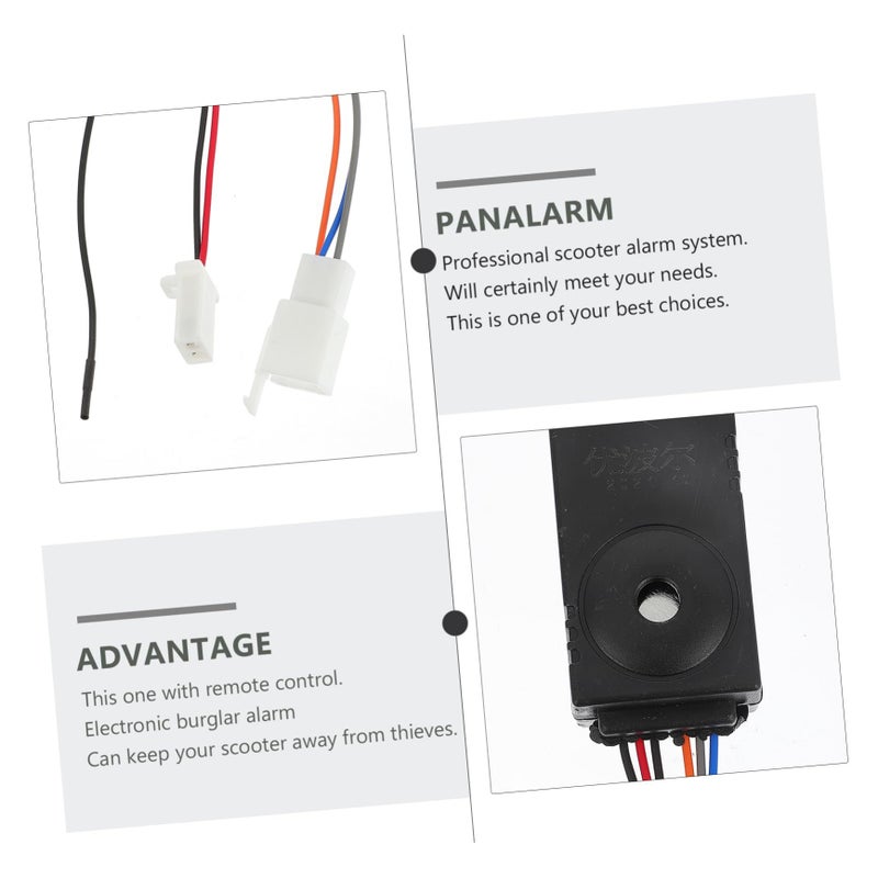 Theft Scooter Alarm System With Remote Keyless Engine Start Long Distance Range Security Siren For Electric Bikes And Scooters Black - Image 4