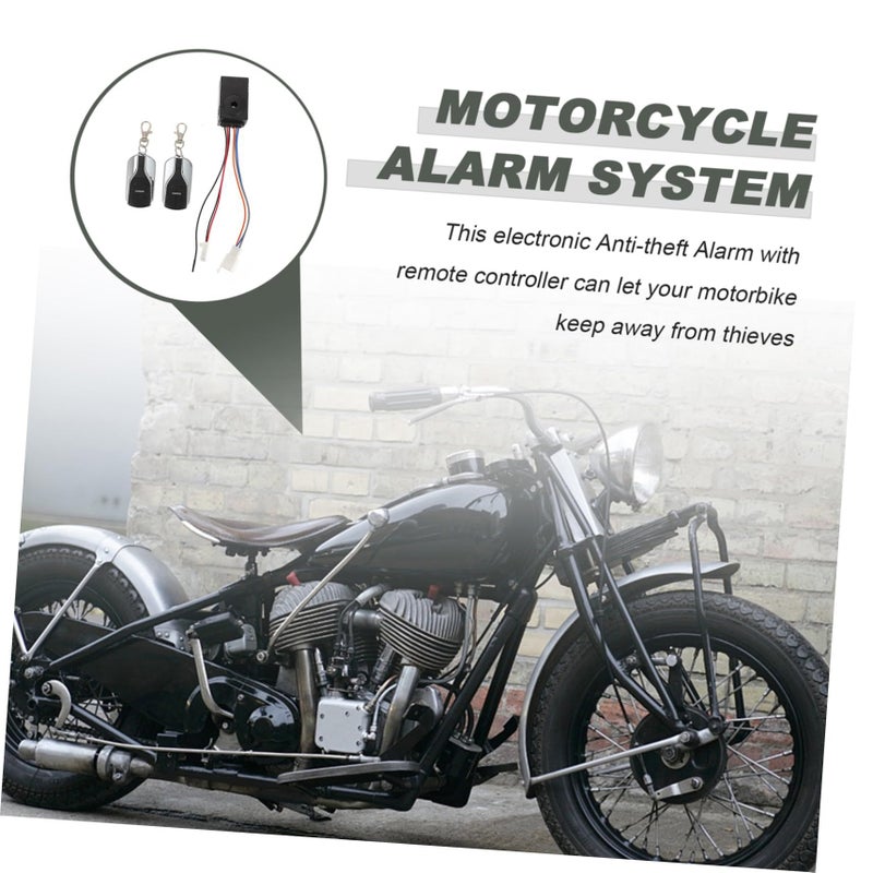 Theft Scooter Alarm System With Remote Keyless Engine Start Long Distance Range Security Siren For Electric Bikes And Scooters Black - Image 5