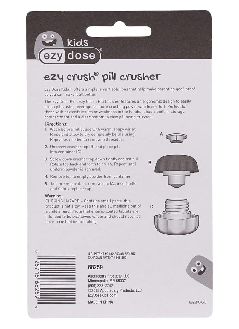 EZY DOSE Pill Crusher and Grinder for Vitamins, Tablets with Storage Compartment, Kids, Pets, Elderly, Effortlessly Crushes Medications into Fine Powder, Easy-to-Use Design, Blue, BPA Free - Image 5