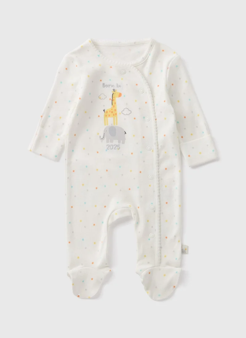 Matalan Baby Cream Born In 2025 Sleepsuit
