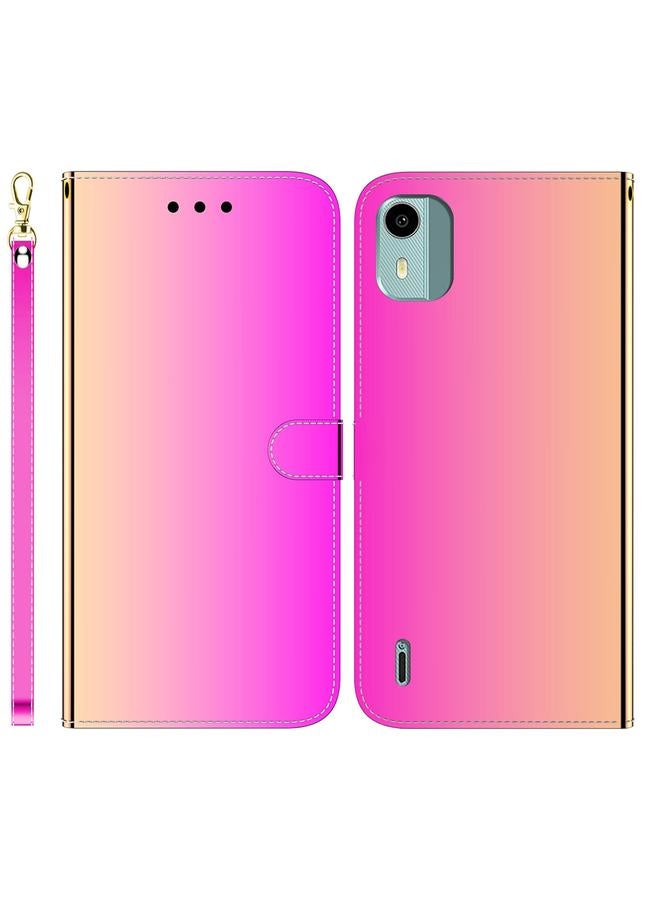 S-TOP Case For Nokia C12 Imitated Mirror Surface Leather Phone Case - Image 1