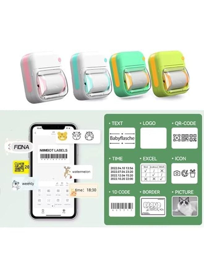 مساعد الواجبات المنزلية القابل لإعادة الشحن، طابعة حرارية بدقة 200 نقطة في البوصة للطباعة الواضحة للمذكرات والصور والرموز - Image 3