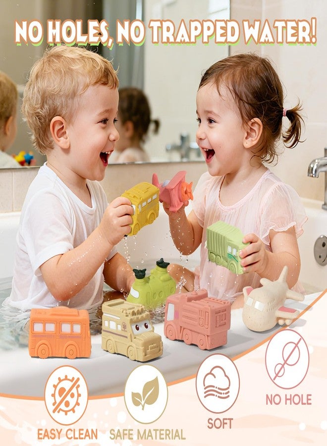 AMCHSURI Baby Bath Toys 9 Pack Cars Floating Bath Toys Mold Free, for Infants 6-12 & Kids Ages 1-3, No Hole Bathtub Toys for Toddlers 1-3 Water Pool Toy for Baby Toddler - Image 3